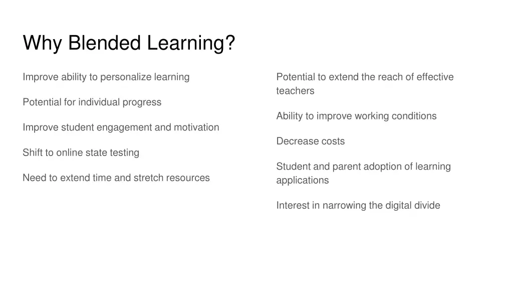why blended learning