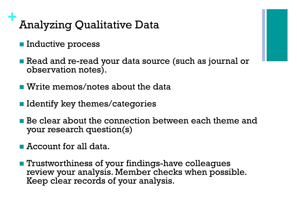analyzing qualitative data