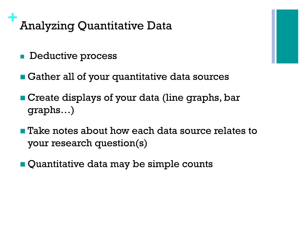 analyzing quantitative data