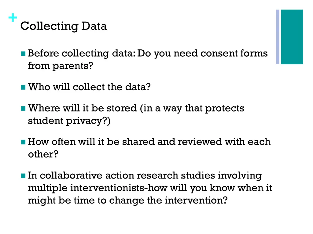 collecting data