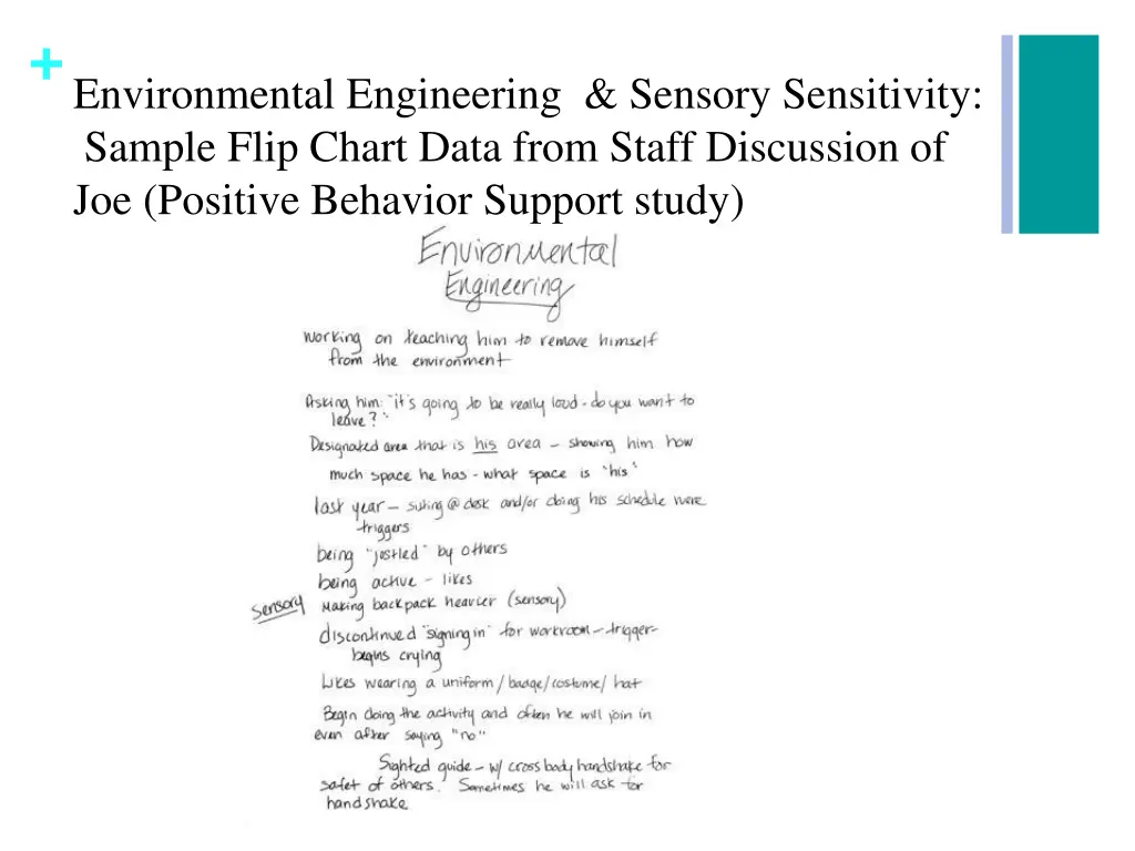 environmental engineering sensory sensitivity