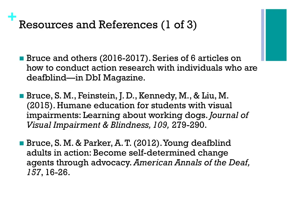 resources and references 1 of 3