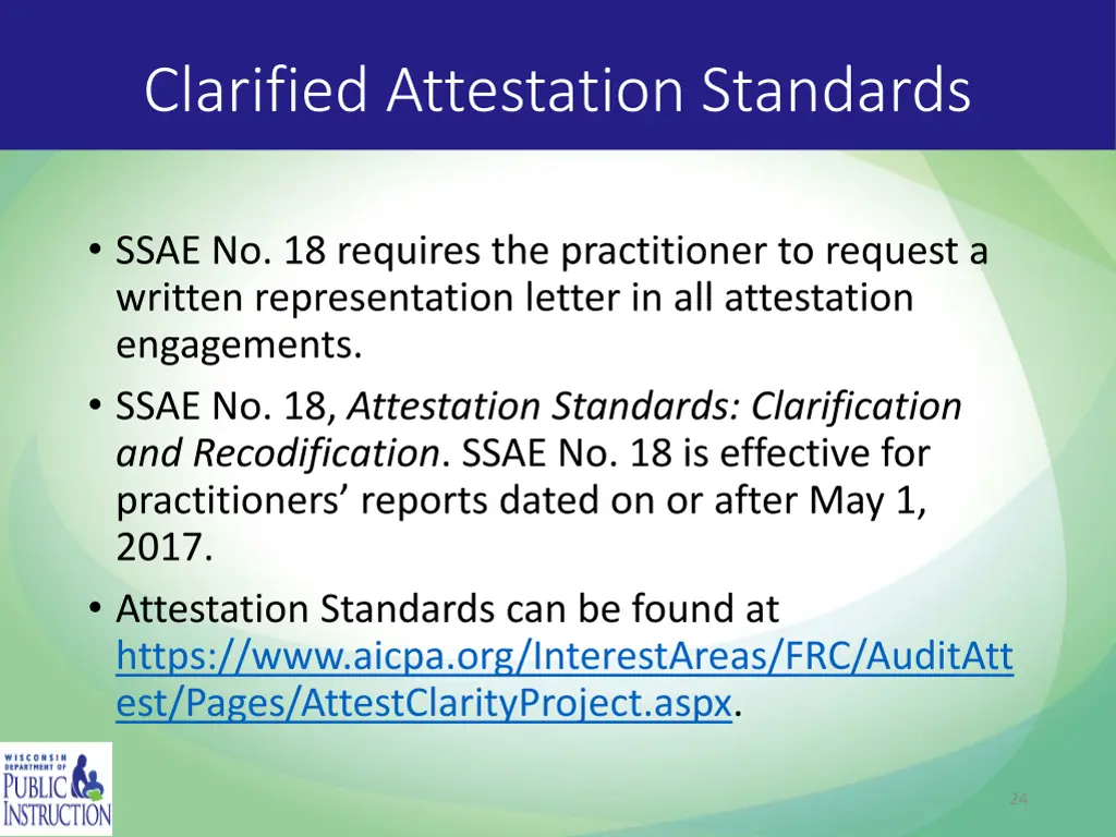 clarified attestation standards 1