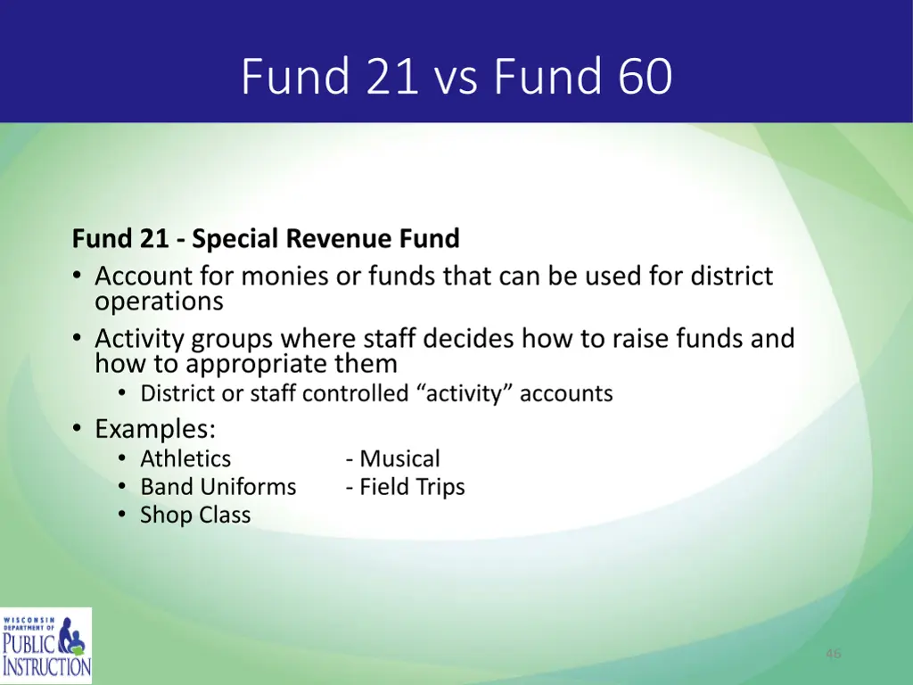 fund 21 vs fund 60 2