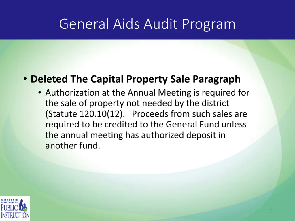 general aids audit program 2