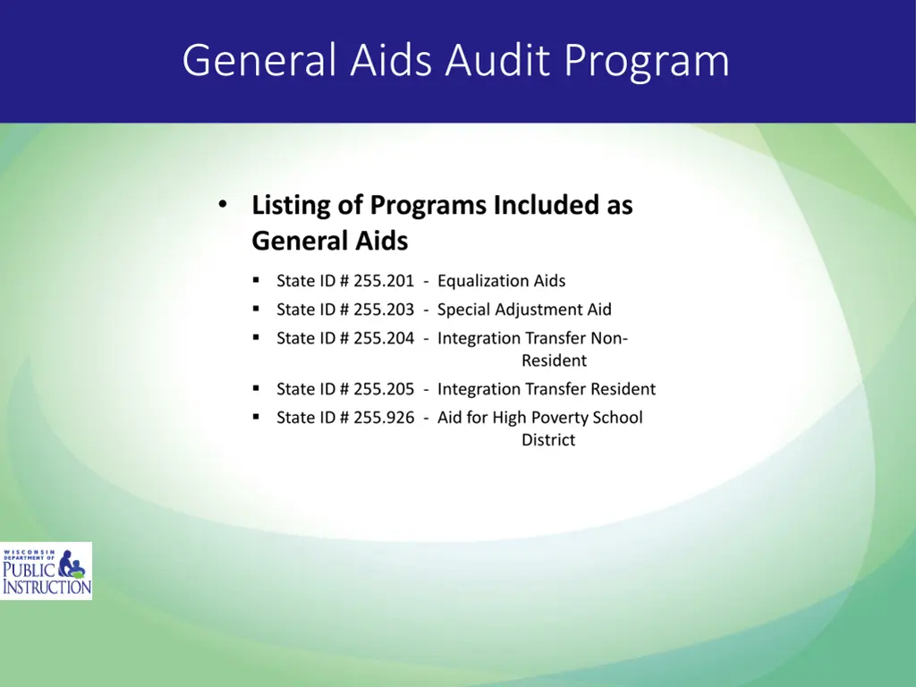 general aids audit program