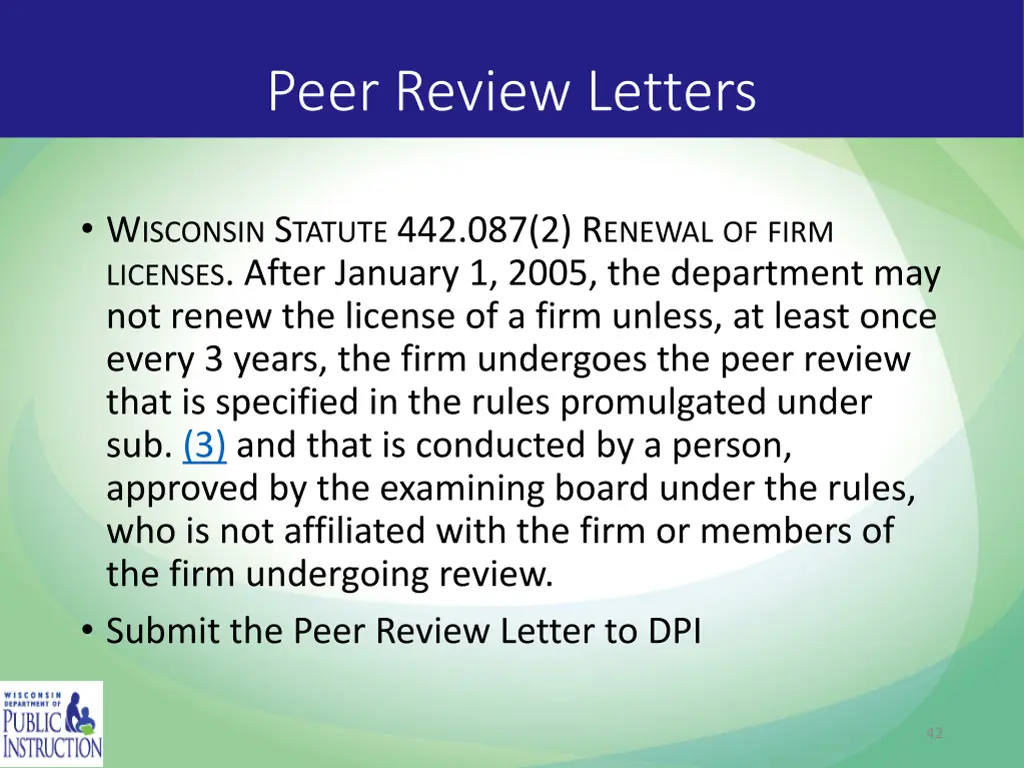 peer review letters