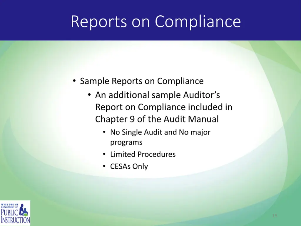 reports on compliance