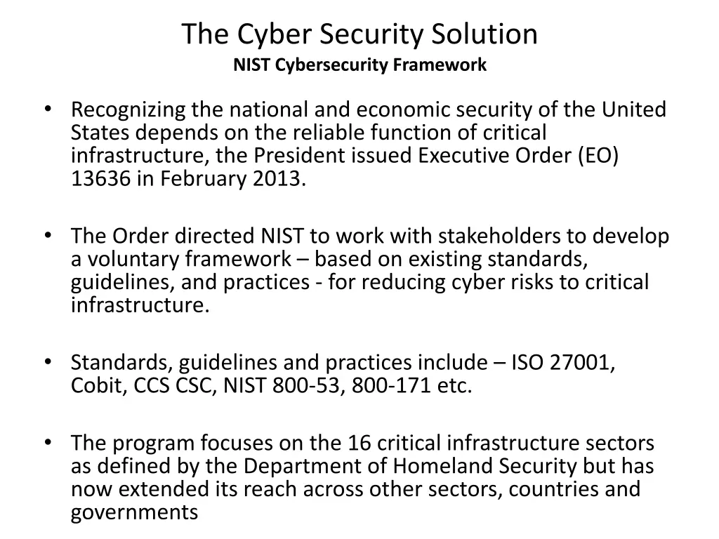 the cyber security solution nist cybersecurity