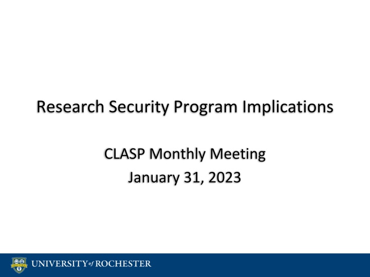 research security program implications