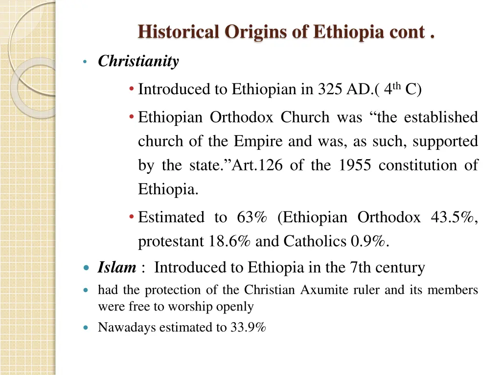 historical origins of ethiopia cont 1