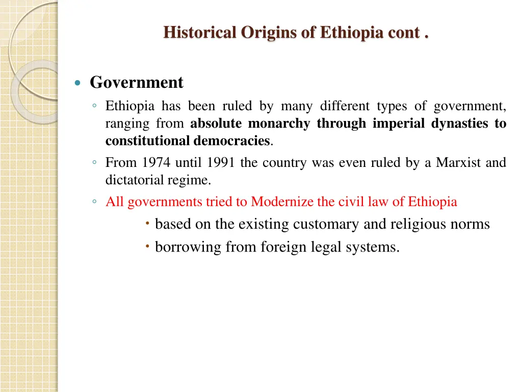 historical origins of ethiopia cont 2