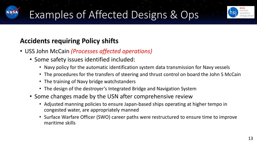 examples of affected designs ops 1