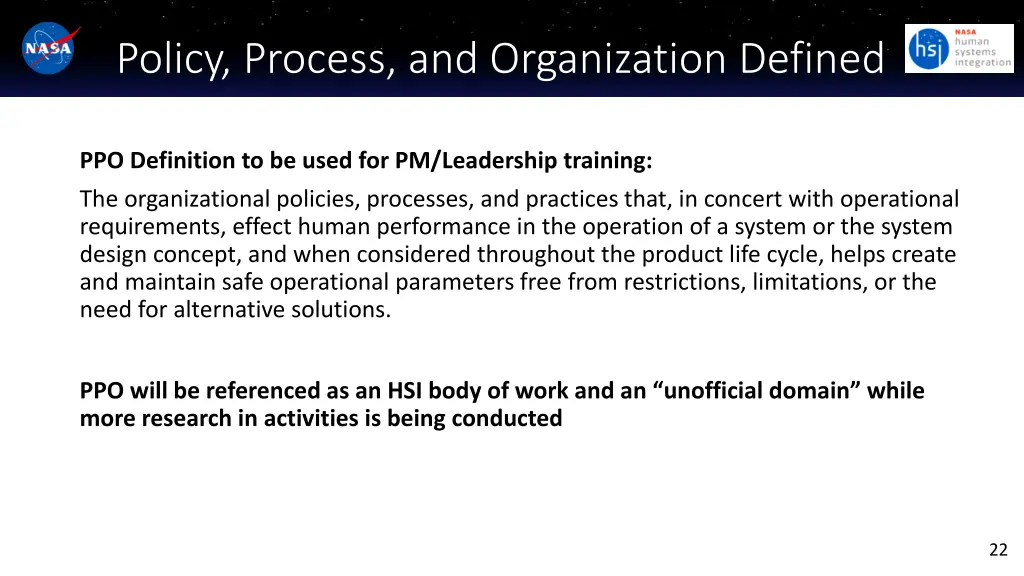 policy process and organization defined