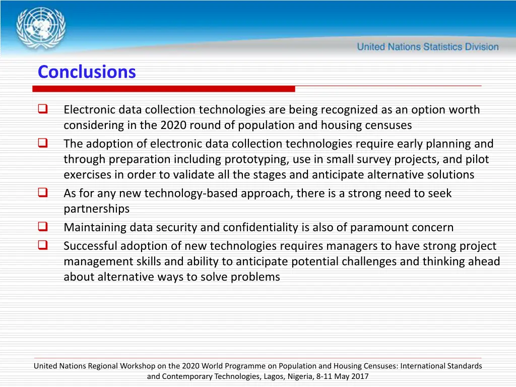 conclusions