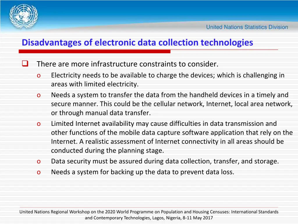 disadvantages of electronic data collection 1