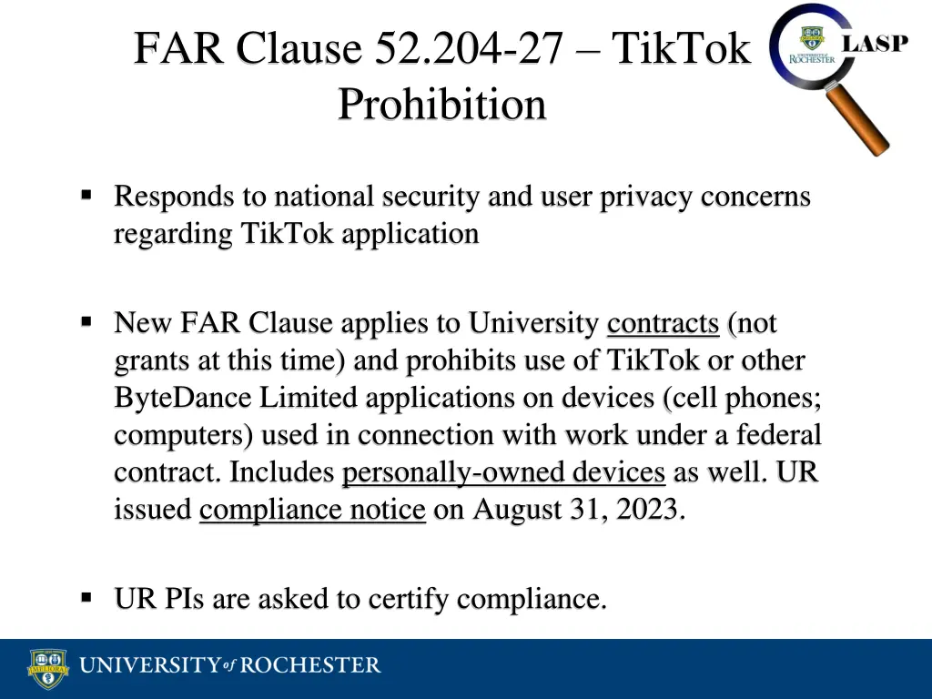 far clause 52 204 27 tiktok prohibition