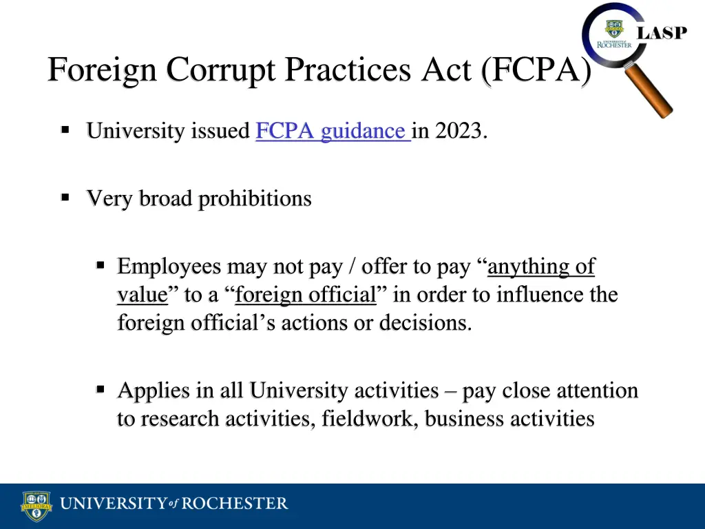 foreign corrupt practices act fcpa
