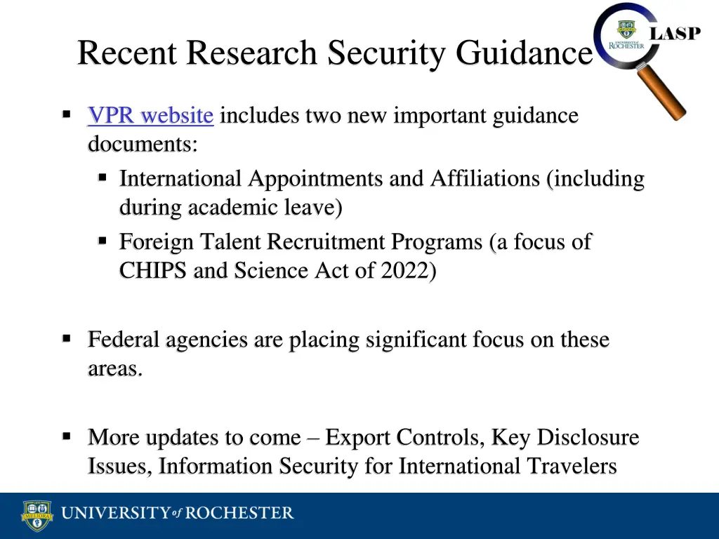 recent research security guidance