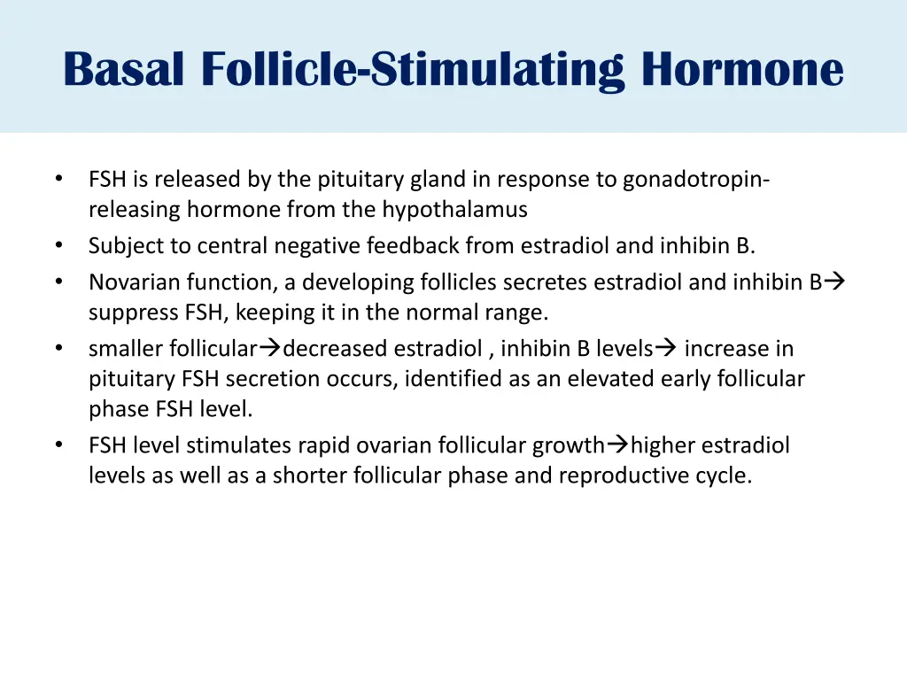 basal follicle stimulating hormone
