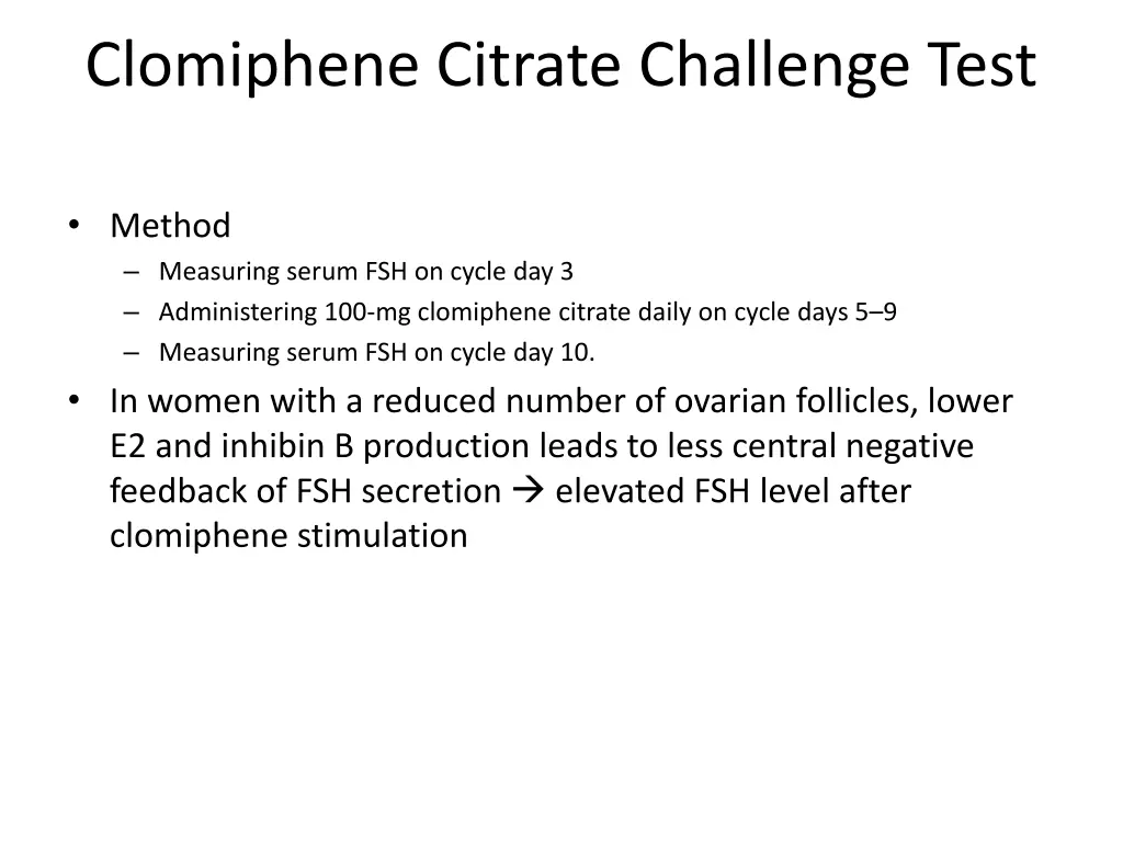 clomiphene citrate challenge test