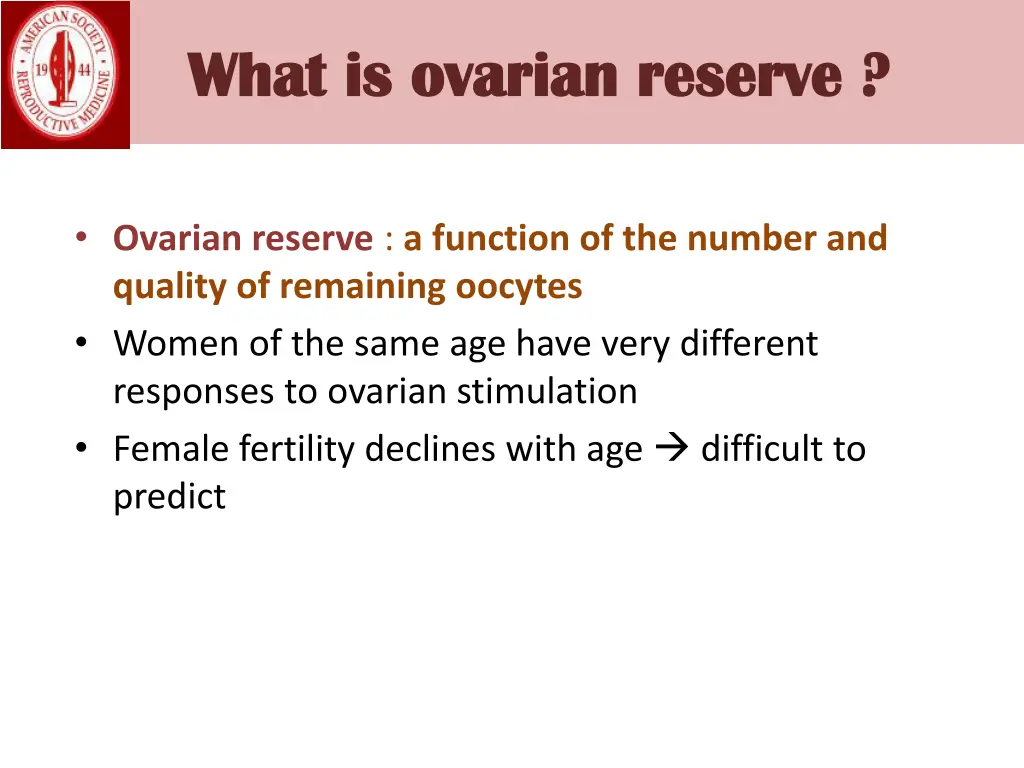 what is ovarian reserve what is ovarian reserve