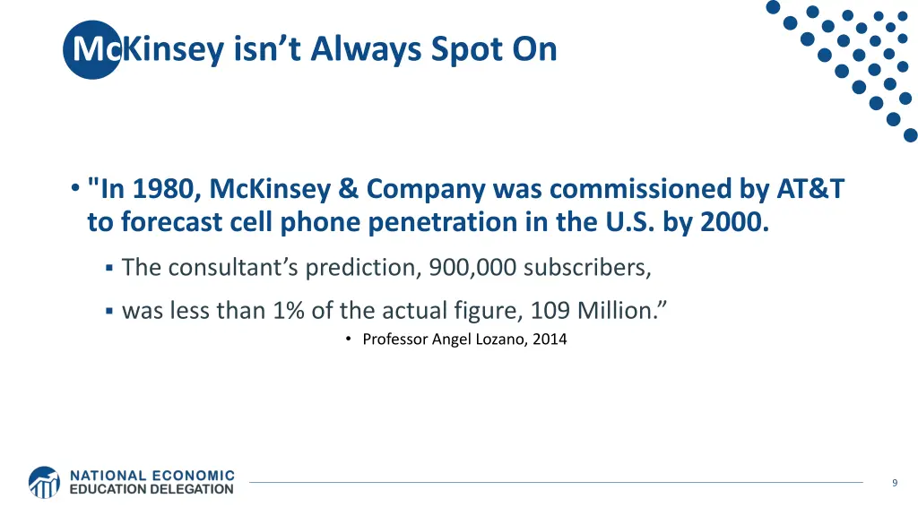 mc kinsey isn t always spot on