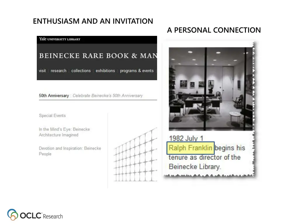 enthusiasm and an invitation 1