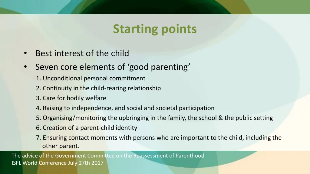 starting points
