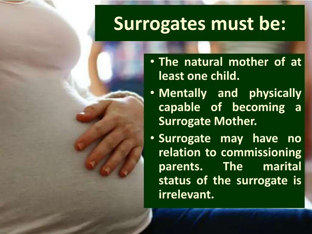 surrogates must be