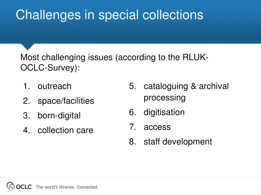 challenges in special collections