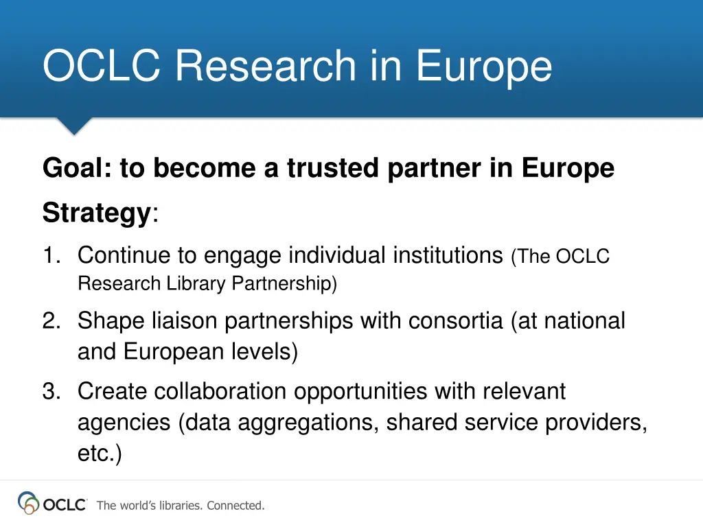 oclc research in europe