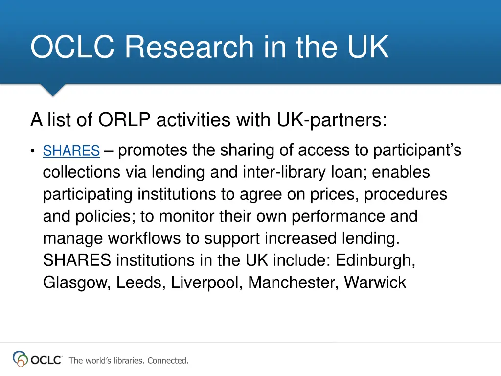 oclc research in the uk 1
