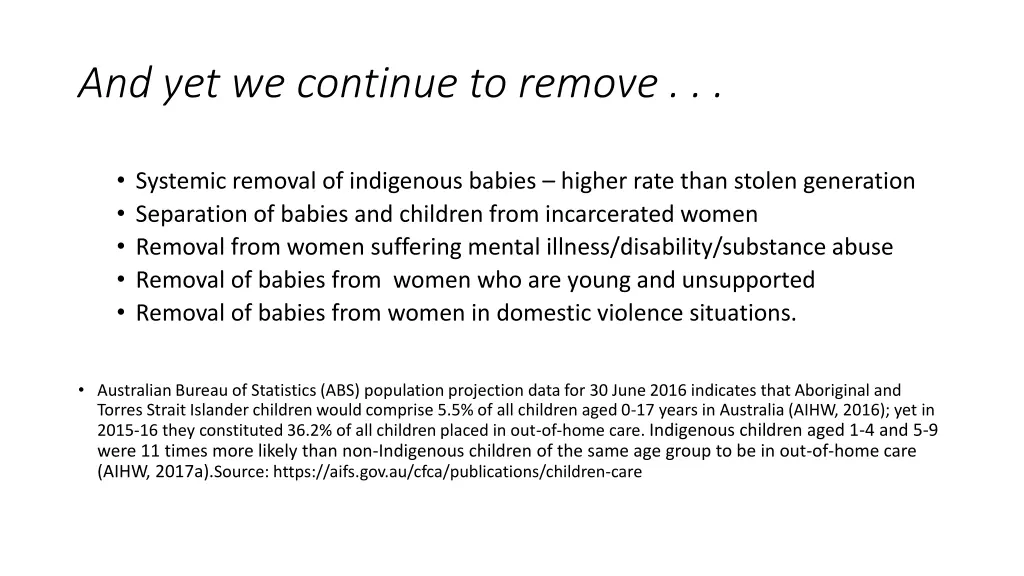 and yet we continue to remove systemic removal