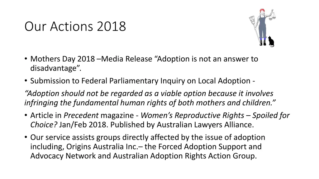 our actions 2018