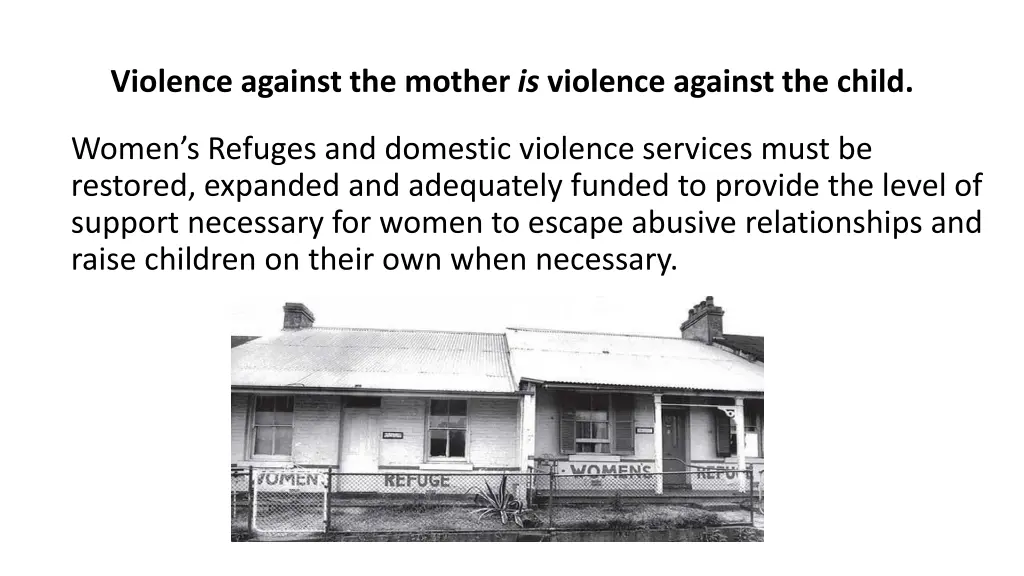 violence against the mother is violence against