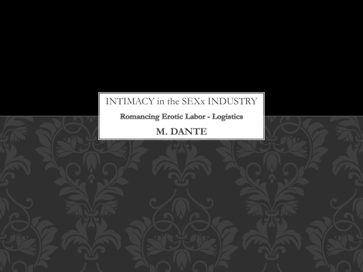 intimacy in the sexx industry