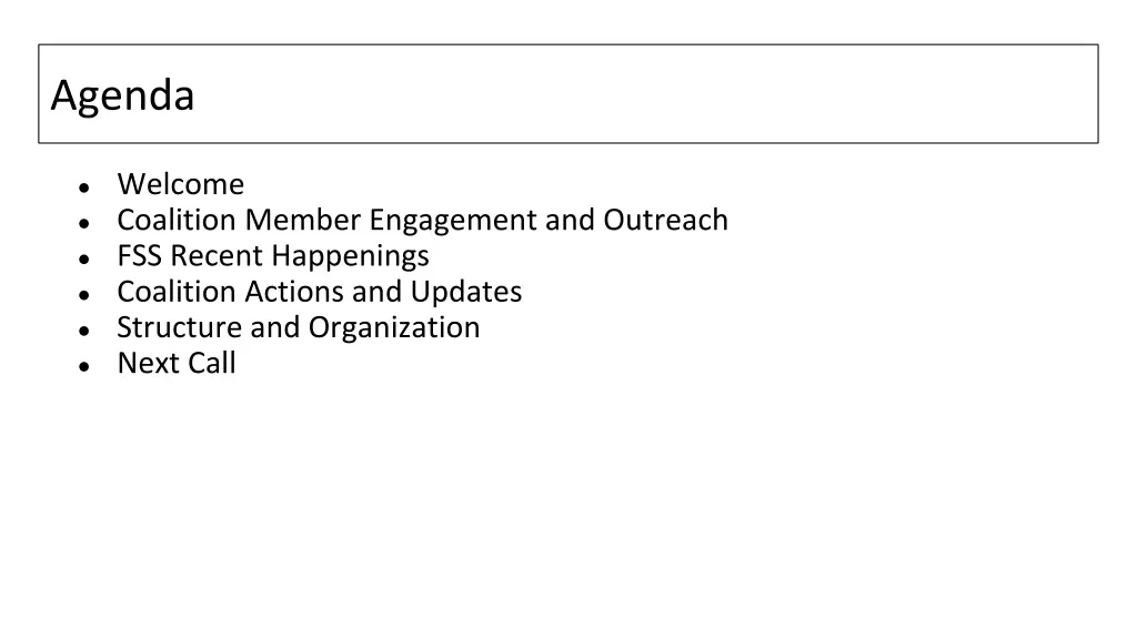 agenda