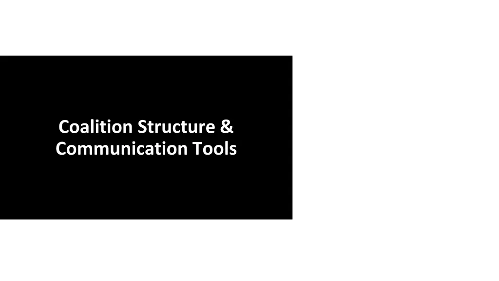 coalition structure communication tools