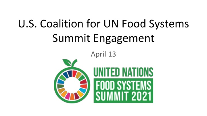 u s coalition for un food systems summit