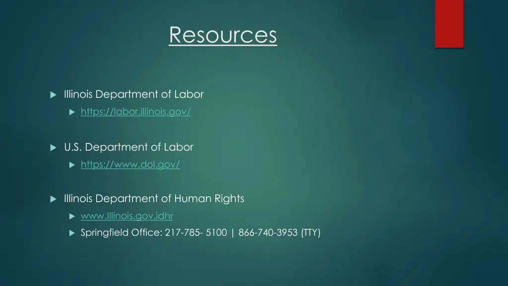 resources