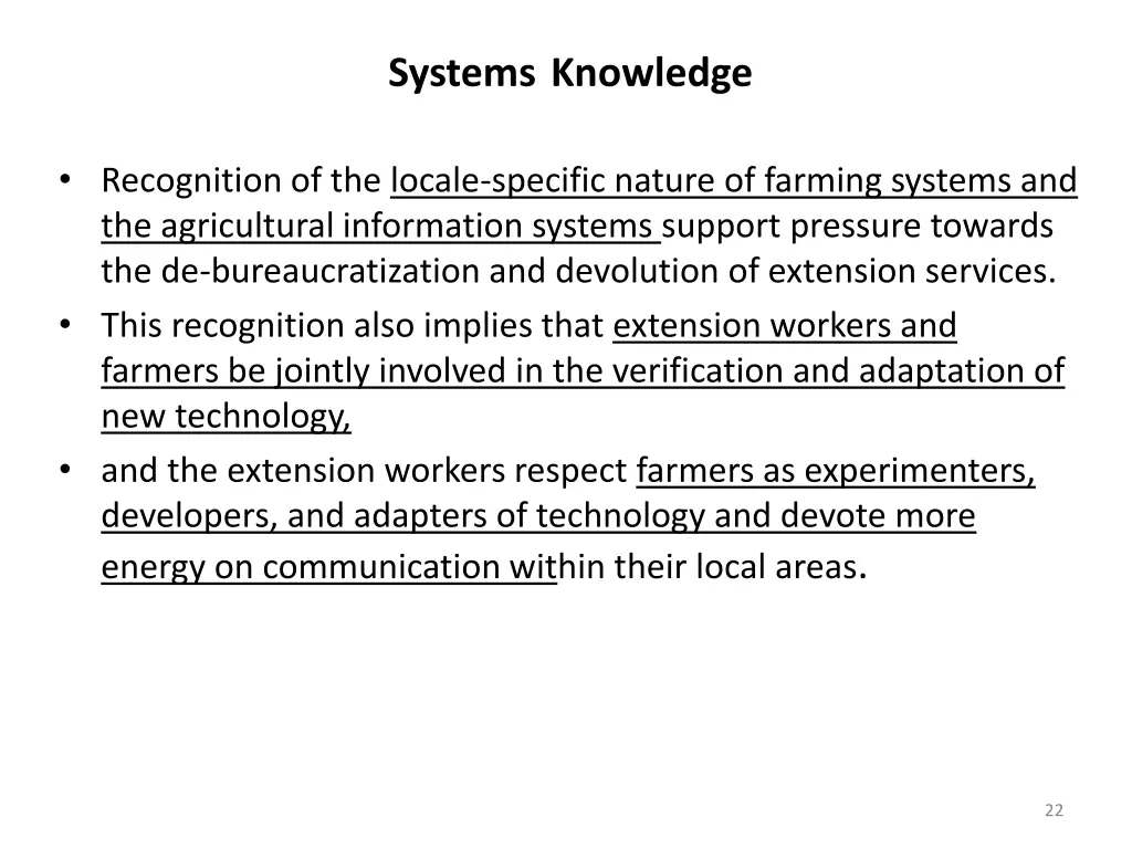 systems knowledge
