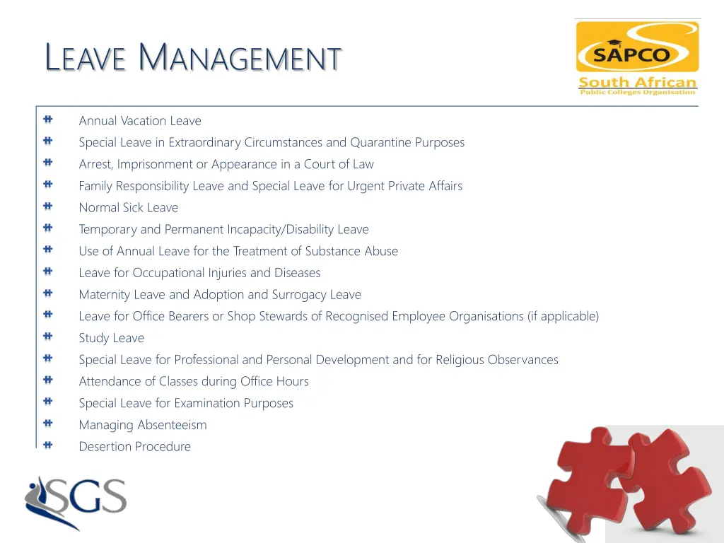 l eave m anagement