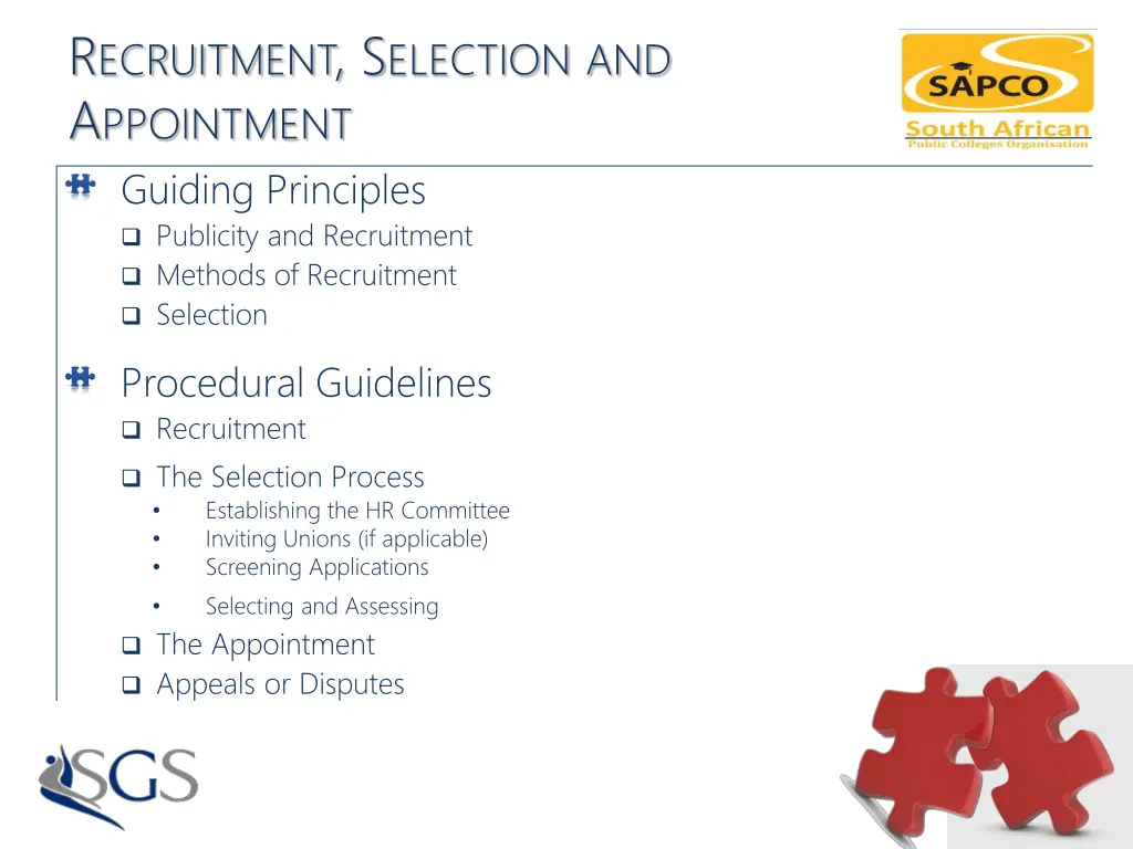 r ecruitment s election and a ppointment guiding