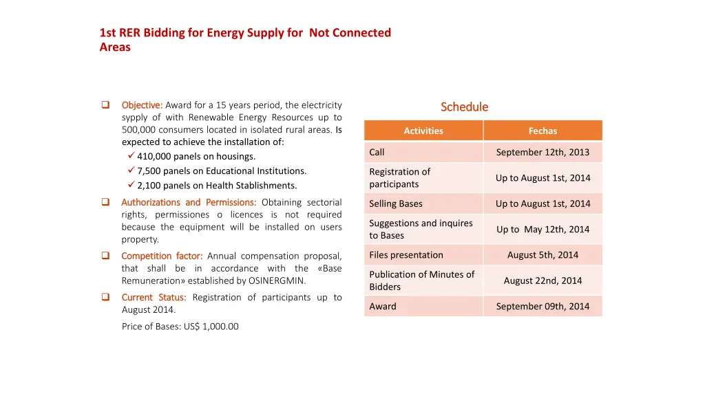 1st rer bidding for energy supply