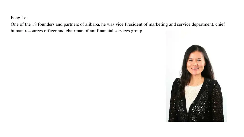 peng lei one of the 18 founders and partners
