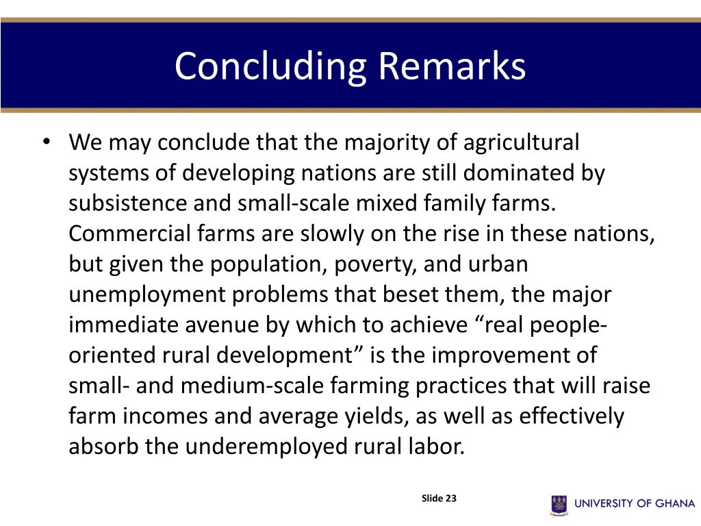 concluding remarks