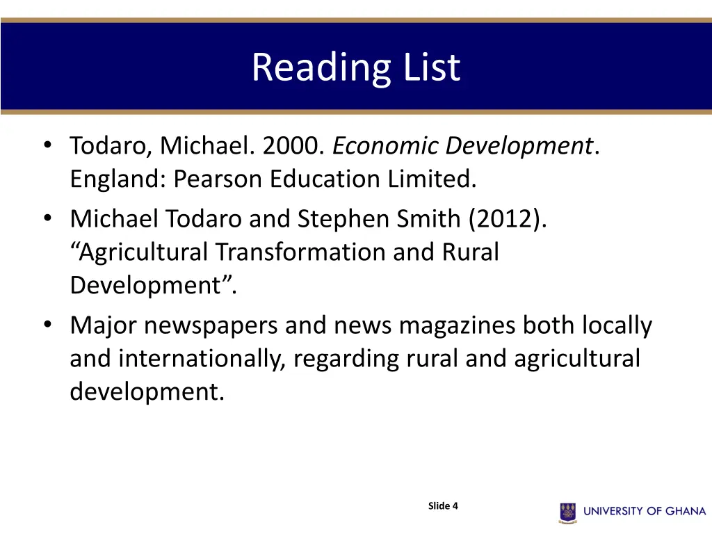 reading list