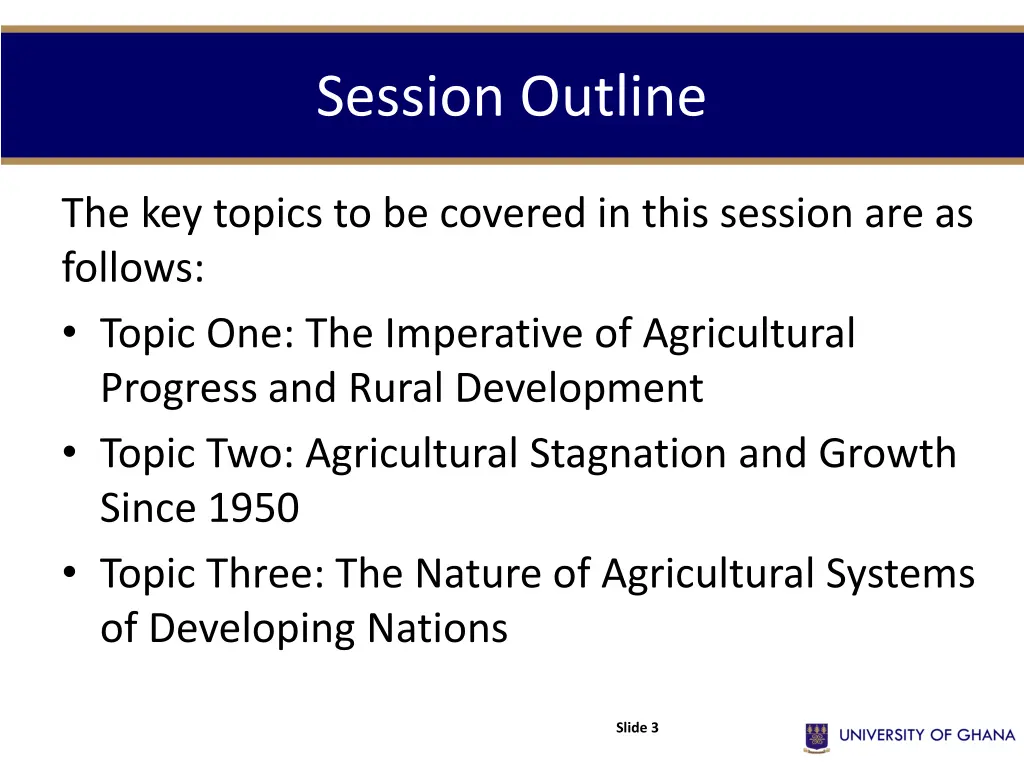 session outline