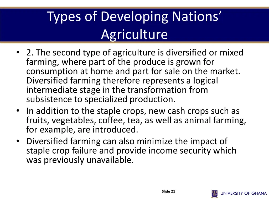 types of developing nations agriculture 1